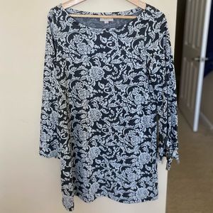 Loft 3/4 sleeve floral dress